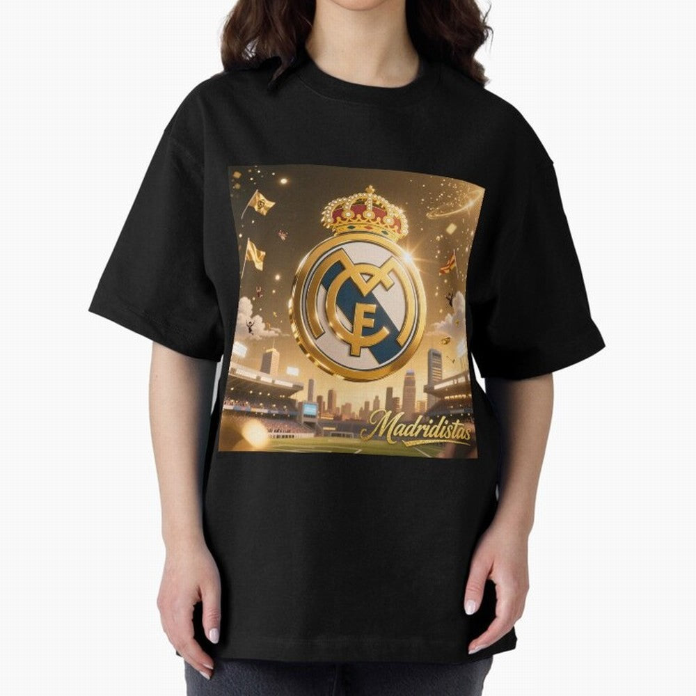 Madridistas Oversized T-Shirt Live the Energy of FIFA World Cup 2026 Spirit, Celebrating Brazil, Portugal and Argentina, CR7, Football Passion, Legendary Performances, Festival Vibes and Supporter Community; Ideal for Passionate Fans Who Love