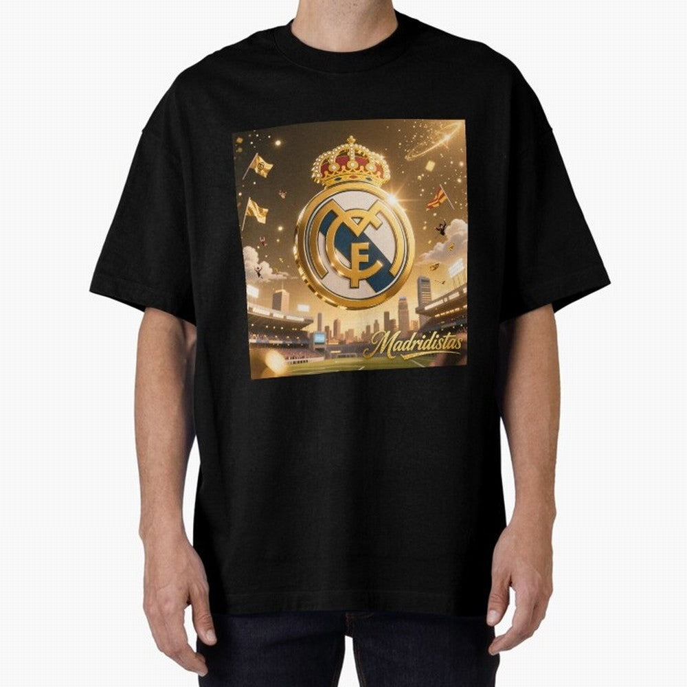 Madridistas Oversized T-Shirt Live the Energy of FIFA World Cup 2026 Spirit, Celebrating Brazil, Portugal and Argentina, CR7, Football Passion, Legendary Performances, Festival Vibes and Supporter Community; Ideal for Passionate Fans Who Love