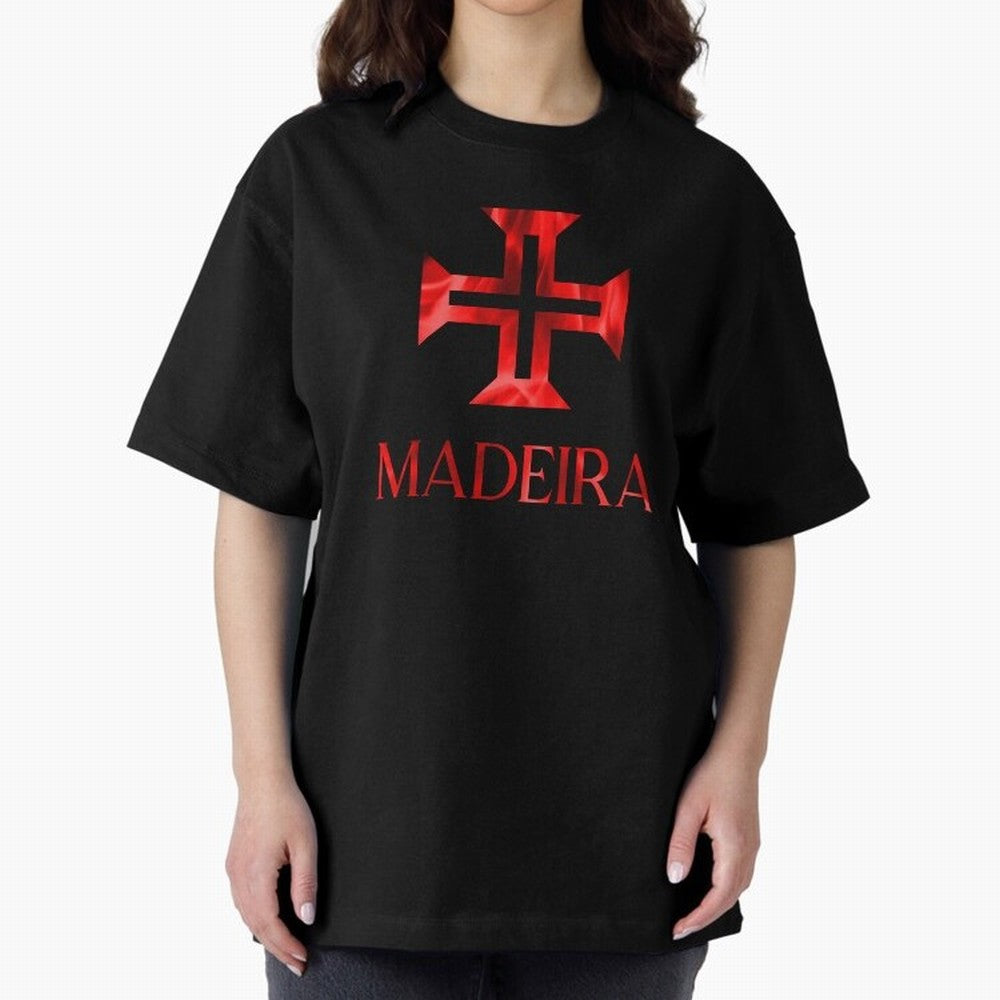 Madeira flames Oversized T-Shirt Join the Countdown to FIFA World Cup 2026 USA Canada Mexico with Neymar, Haaland and Cristiano Ronaldo, Brazil, Portugal and Argentina Energy, Classic Soccer Heritage, Championship Pressure, Fan Loyalty and