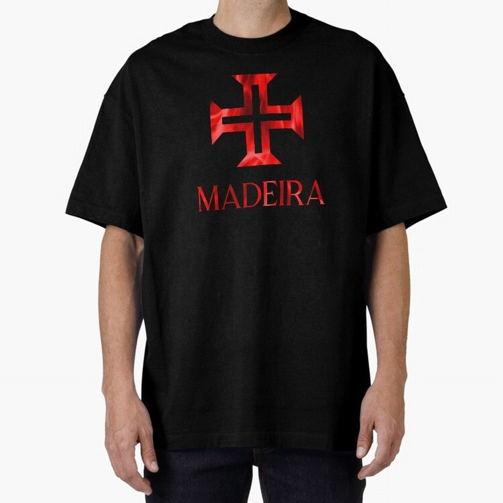 Madeira flames Oversized T-Shirt Join the Countdown to FIFA World Cup 2026 USA Canada Mexico with Neymar, Haaland and Cristiano Ronaldo, Brazil, Portugal and Argentina Energy, Classic Soccer Heritage, Championship Pressure, Fan Loyalty and