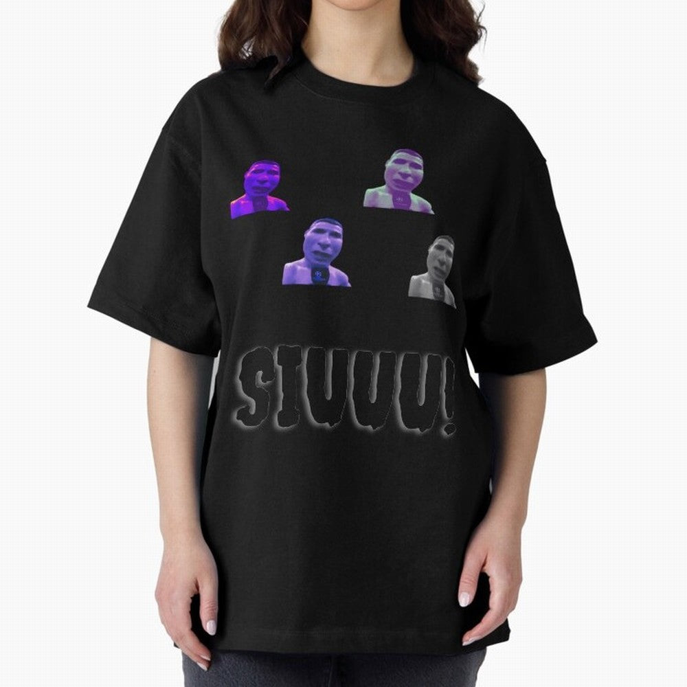 siuuu funny cr7 stickers 2022 Oversized T-Shirt Support Iconic Players in FIFA World Cup 2026 Spirit, Built around Argentina, France and Brazil, Neymar, Haaland and Cristiano Ronaldo, Football Passion, Legendary Performances, Festival Vibes and