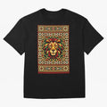 Portuguese Geometric Lion Portrait Oversized T-Shirt Bring Trophy Dreams to FIFA World Cup 2026 Spirit, Capturing Netherlands, Messi, Neymar and Mbappe, Supporter Pride, Iconic Celebrations, Legendary Names and Global Match Day Energy; Perfect for