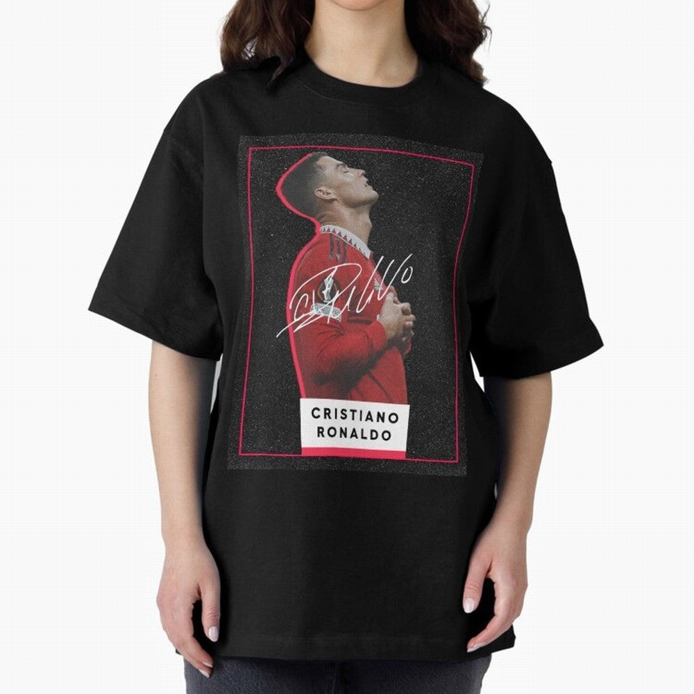 New Celebration Ronaldo Oversized T-Shirt Showcase FIFA World Cup 2026 Group Stage for Fans of CR7 and Messi and France, Bringing Match Day Excitement, Supporter Culture, Golden Goals and Global Football Passion; Ideal for Passionate Fans Who Love