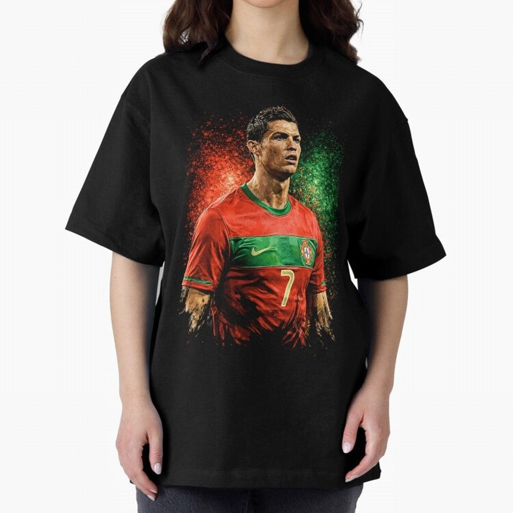 Cristiano Ronaldo Football Legend Oversized T-Shirt Back Your Heroes with Match Day Hype around FIFA World Cup 2026 Group Stage, Cristiano Ronaldo, Brazil, Portugal and Argentina, Tournament Hype, Historic Matchups, Family Viewing Parties and