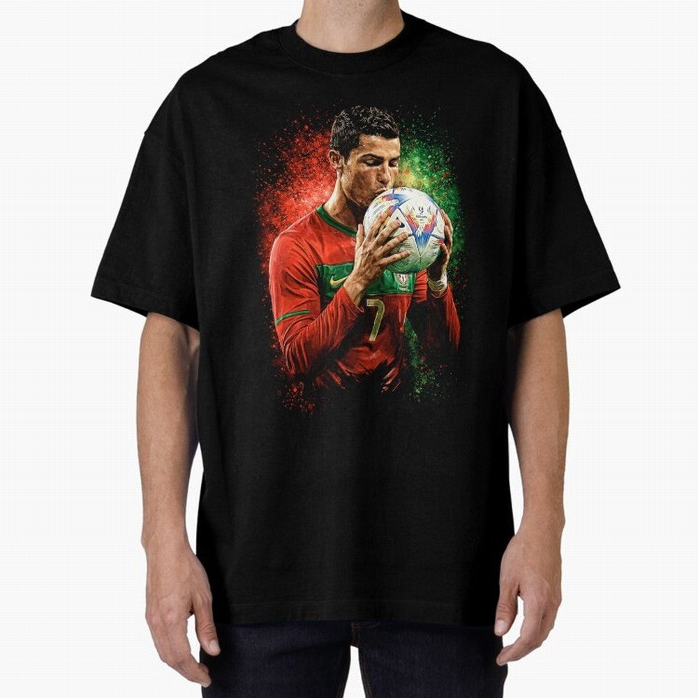 Cristiano Ronaldo Football Legend Oversized T-Shirt Turn Football Passion into Match Day Hype around FIFA World Cup 2026 Group Stage, Haaland, France, Soccer Culture, Superstar Moments, National Team Dreams and Competitive Fire; Great for Watch