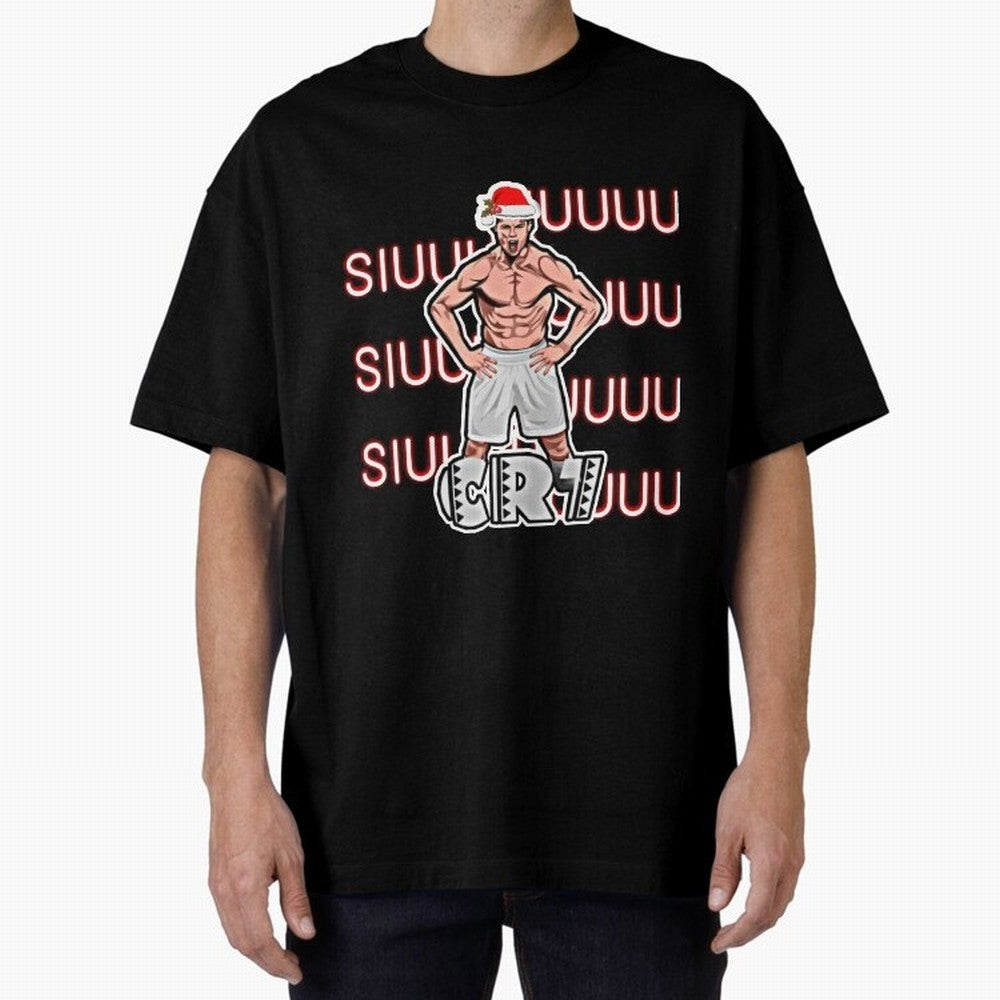 Siuuu cr7 christmas Oversized T-Shirt Feel Match Day Hype around FIFA World Cup 2026 USA Canada Mexico, Neymar, Portugal, Spain and Germany, Global Supporter Spirit, Legendary Goals, National Colors and Tournament Celebration; Ideal for Football