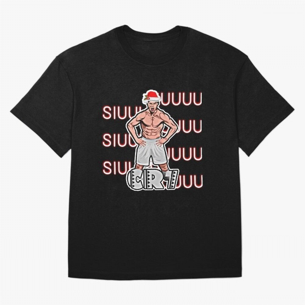 Siuuu cr7 christmas Oversized T-Shirt Feel Match Day Hype around FIFA World Cup 2026 USA Canada Mexico, Neymar, Portugal, Spain and Germany, Global Supporter Spirit, Legendary Goals, National Colors and Tournament Celebration; Ideal for Football