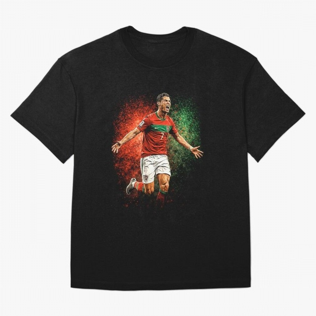 Cristiano Ronaldo Football Legend Oversized T-Shirt Represent Football Lovers during FIFA World Cup 2026 Group Stage Spirit, Capturing France, Mbappe, Soccer Culture, Superstar Moments, National Team Dreams and Competitive Fire; Great for