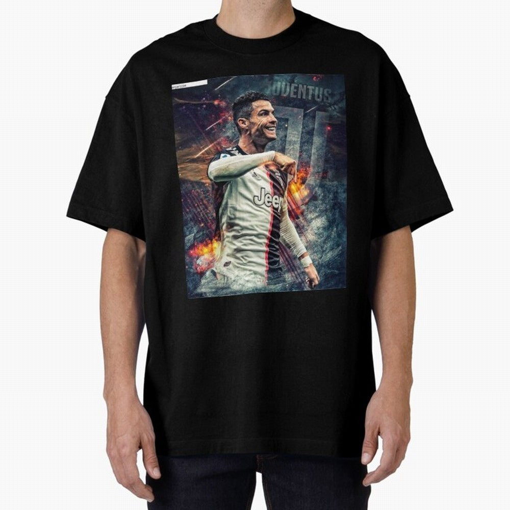 Wallpaper Cristiano Ronaldo Oversized T-Shirt Carry the Colors and Pride of FIFA World Cup 2026 Group Stage Featuring Neymar, Argentina, France and Brazil Energy, Football Passion, Legendary Performances, Festival Vibes and Supporter Community;