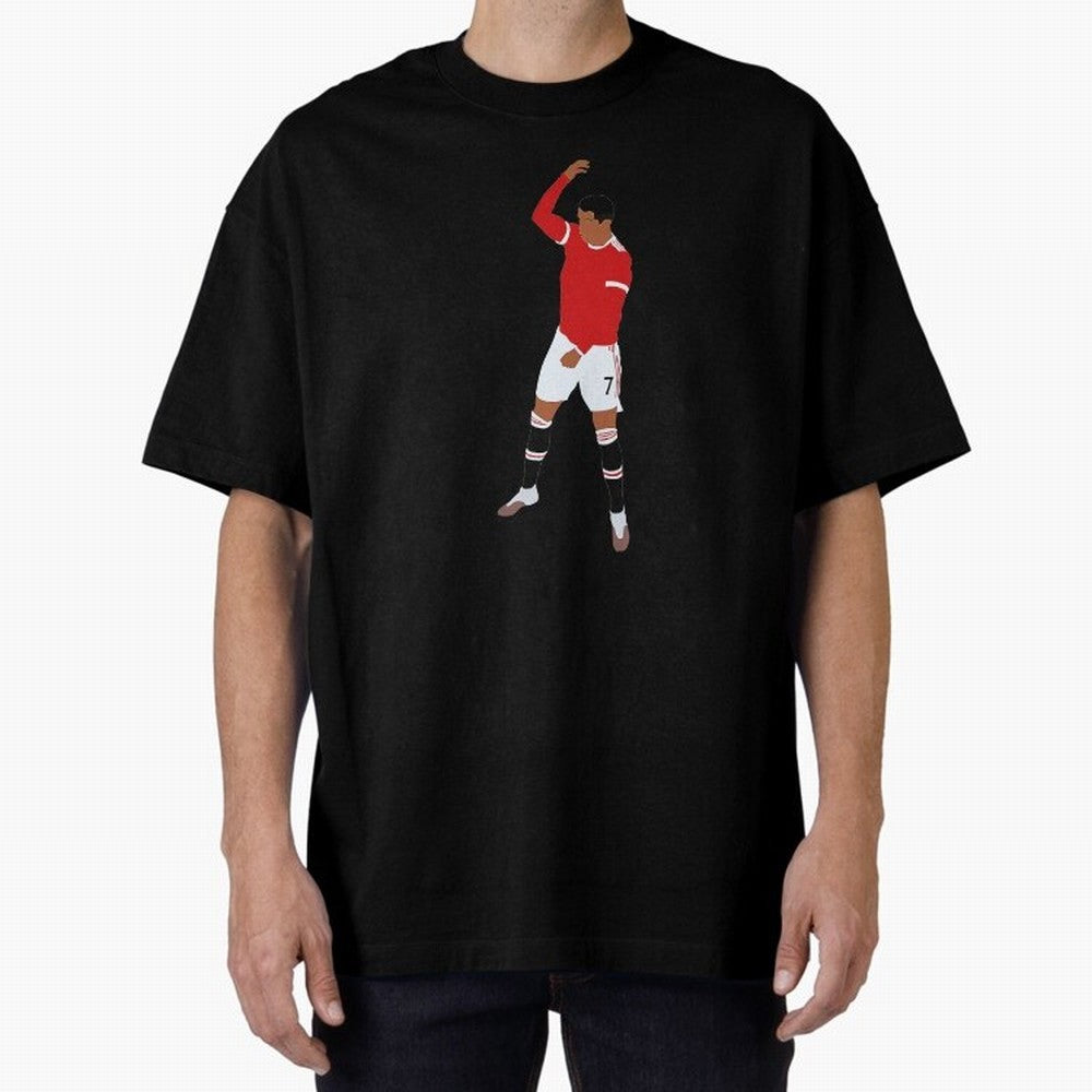 Cristiano Ronaldo Oversized T-Shirt Relive Legendary Nights from FIFA World Cup 2026 Group Stage Spirit, Centered on France and Portugal, Haaland and Mbappe, Supporter Pride, Iconic Celebrations, Legendary Names and Global Match Day Energy; Ideal