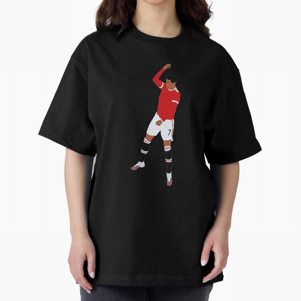 Cristiano Ronaldo Oversized T-Shirt Relive Legendary Nights from FIFA World Cup 2026 Group Stage Spirit, Centered on France and Portugal, Haaland and Mbappe, Supporter Pride, Iconic Celebrations, Legendary Names and Global Match Day Energy; Ideal