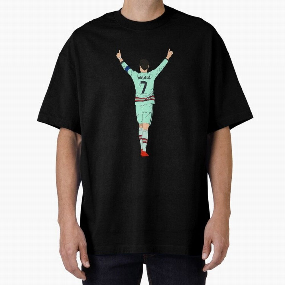 Cristiano Ronaldo Cristiano Ronaldo o Oversized T-Shirt Show Match Day Excitement for Match Day Hype around FIFA World Cup 2026, Mbappe, Argentina and Brazil, Soccer Culture, Superstar Moments, National Team Dreams and Competitive Fire; Perfect for