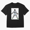 Cristiano Ronaldo Suii Sticker Oversized T-Shirt Show Match Day Excitement for the FIFA World Cup 2026 USA Canada Mexico Journey through Messi, CR7 and Mbappe Highlights, Portugal, Spain and Germany Pride, Goal Celebration Energy, Supporter