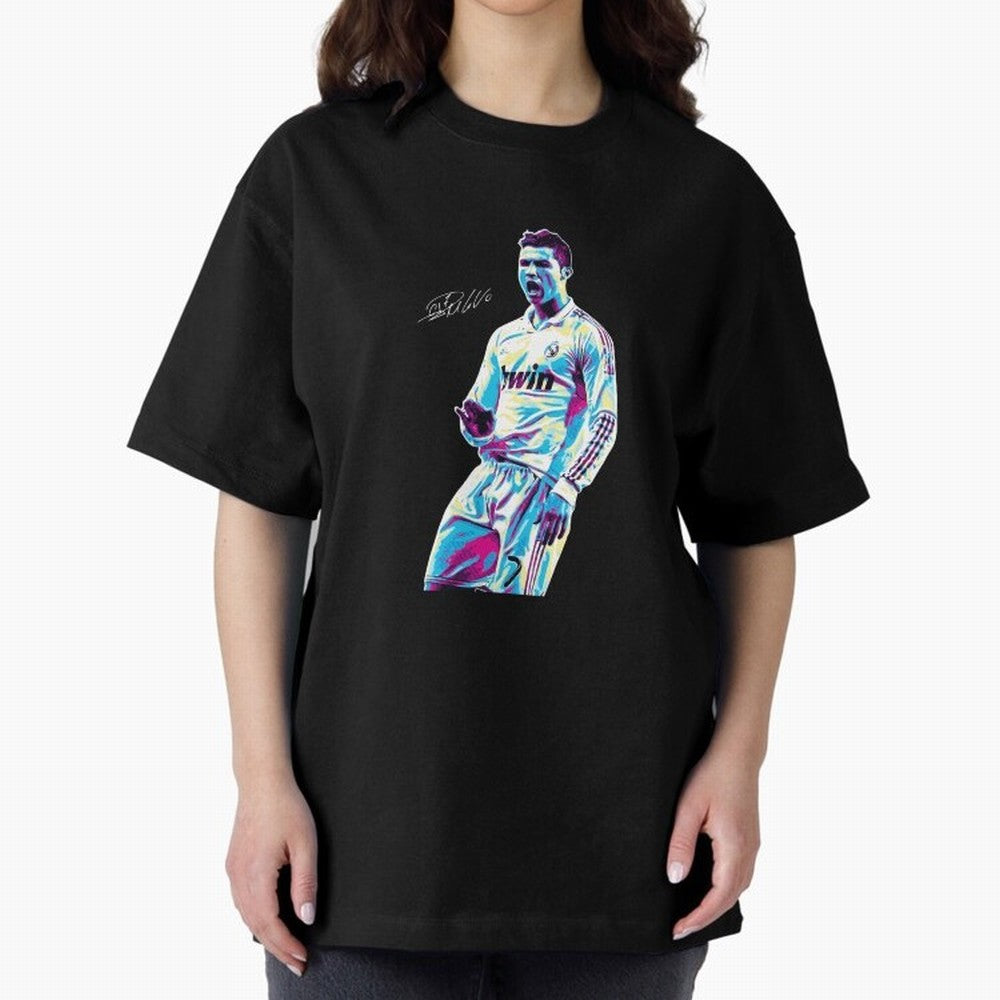 Cristiano Ronaldo Oversized T-Shirt Live the Energy of FIFA World Cup 2026 Group Stage for Fans of Mbappe and Spain and Netherlands, Bringing Soccer Culture, Superstar Moments, National Team Dreams and Competitive Fire; Perfect for Supporters Who