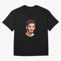 Cristiano Ronaldo Vetor Art Graphics Design Oversized T-Shirt Share Match Day Hype around FIFA World Cup 2026 Group Stage, Haaland and Mbappe, Germany, Football Festival Excitement, Trophy Ambitions, Country Rivalries and Star Player Buzz; Perfect