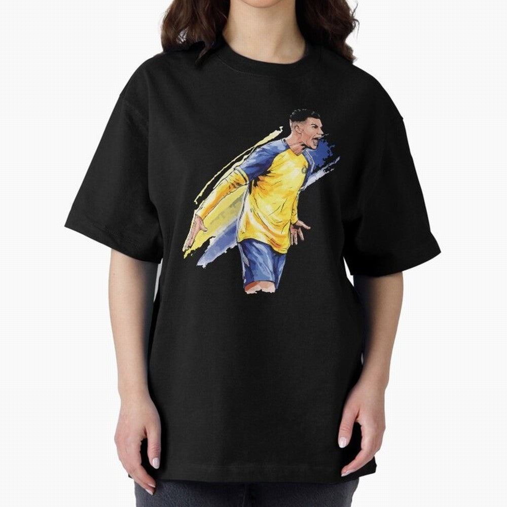 Ronaldo Al-Nassr 2022 Oversized T-Shirt Bring Retro Soccer Energy to the FIFA World Cup 2026 Group Stage Journey through Haaland and Mbappe Highlights, England and Germany Pride, Championship Spirit, Famous Goals, Roaring Crowds and International