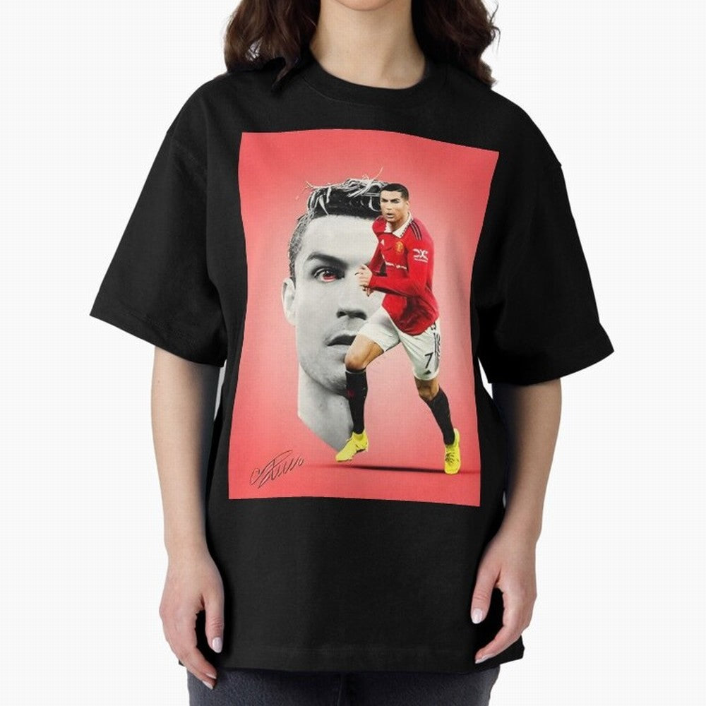 Cr7 Oversized T-Shirt Honor Football Greatness during FIFA World Cup 2026 for Fans of Mbappe and Brazil, Bringing Football History, Final Match Energy, Crowd Noise and Once in a Lifetime Moments; Perfect for Supporters Who Want Bold Football