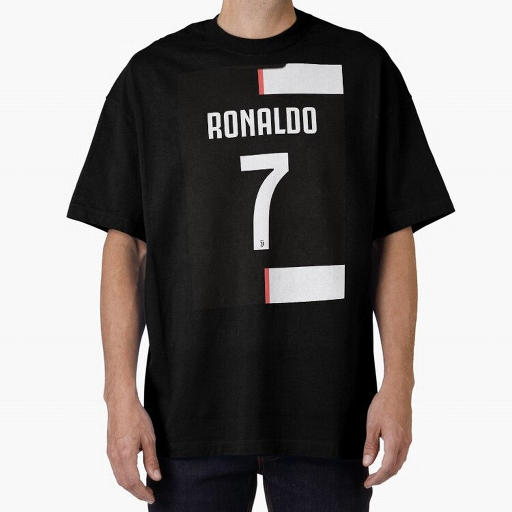 Ronaldo 7 Juventus 19-20 Retro Jersey Oversized T-Shirt Join Supporters Worldwide for Global Football Passion for FIFA World Cup 2026 Group Stage, Featuring Cristiano Ronaldo, Haaland and CR7, Spain, Stadium Chants, National Pride, Trophy Dreams