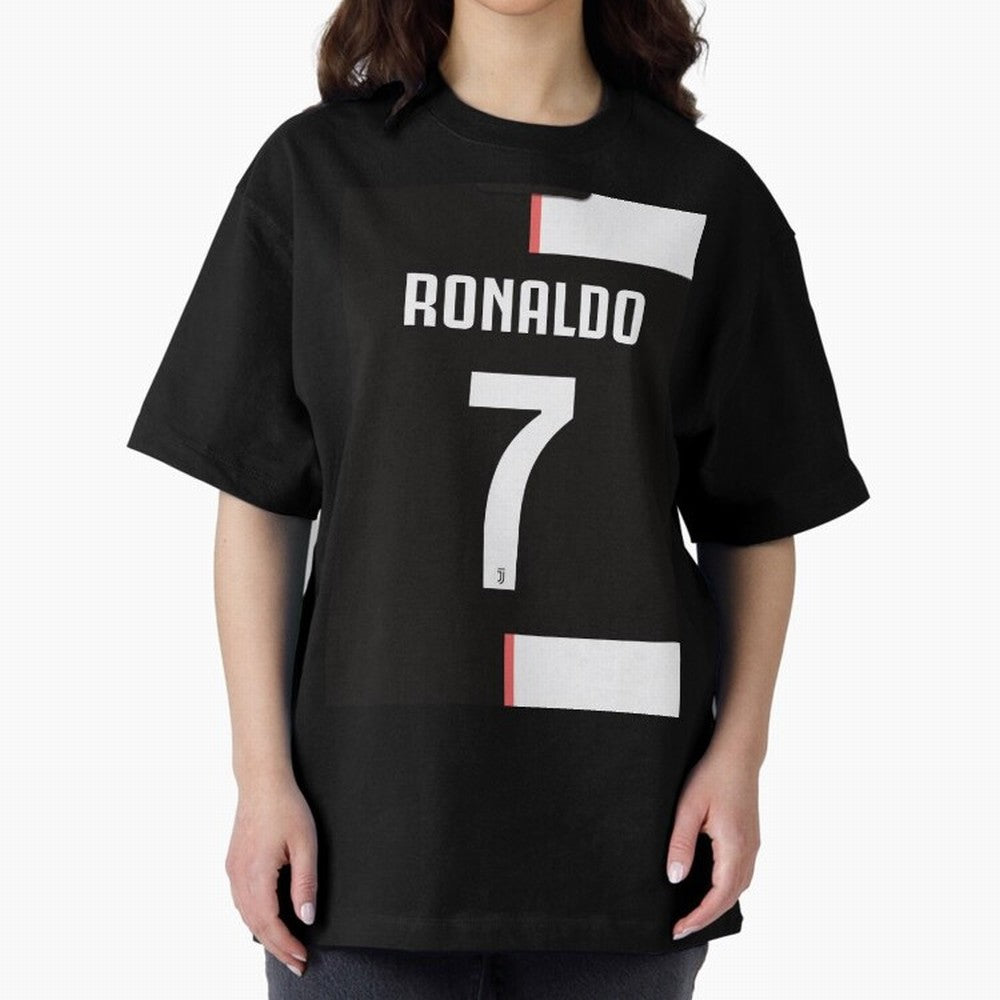 Ronaldo 7 Juventus 19-20 Retro Jersey Oversized T-Shirt Join Supporters Worldwide for Global Football Passion for FIFA World Cup 2026 Group Stage, Featuring Cristiano Ronaldo, Haaland and CR7, Spain, Stadium Chants, National Pride, Trophy Dreams