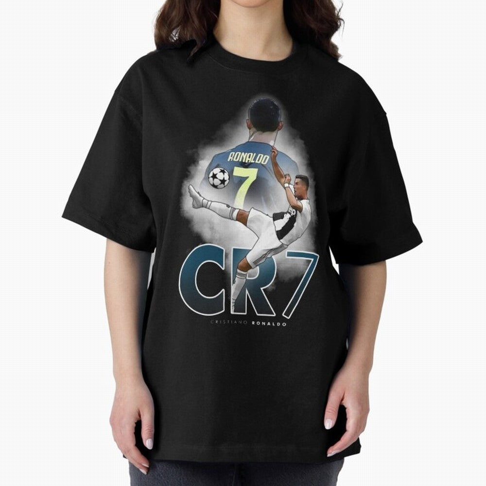 CR7 Oversized T-Shirt Celebrate Fan Favorites in FIFA World Cup 2026 USA Canada Mexico for Fans of Cristiano Ronaldo, Haaland and CR7 and England, Bringing Champion Mindset, Group Stage Buzz, Knockout Tension and Passionate Fan Culture; Perfect for