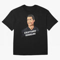 Cristiano Ronaldo Portrait Oversized T-Shirt Bring Trophy Dreams to the FIFA World Cup 2026 Journey through Neymar Highlights, Brazil Pride, Classic Soccer Heritage, Championship Pressure, Fan Loyalty and International Pride; Great for Watch