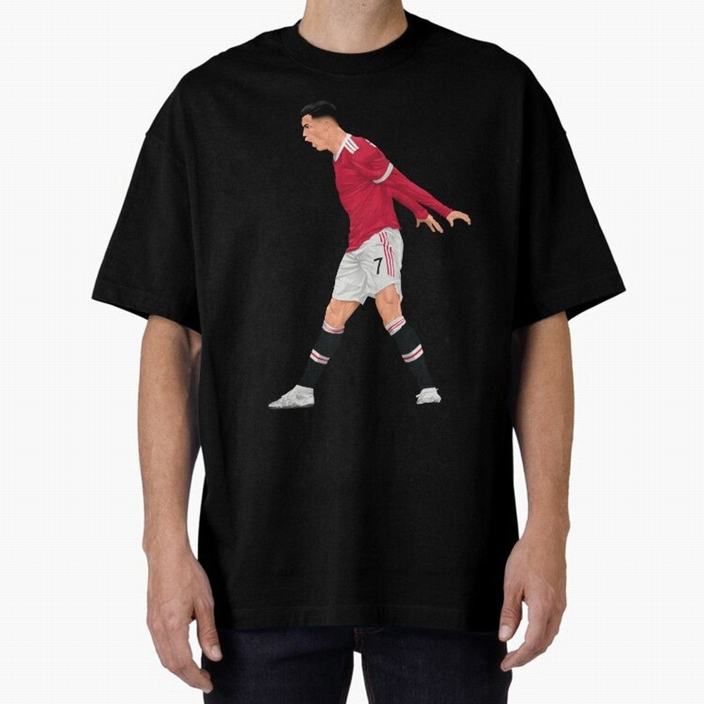 Cristiano Ronaldo Celebration Oversized T-Shirt Feel the Heartbeat of the FIFA World Cup 2026 Group Stage Journey through Neymar Highlights, Spain and Netherlands Pride, Soccer Culture, Superstar Moments, National Team Dreams and Competitive Fire;