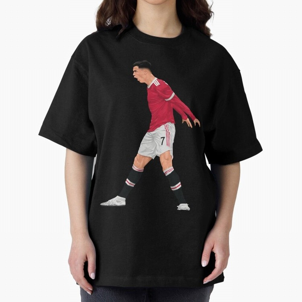 Cristiano Ronaldo Celebration Oversized T-Shirt Feel the Heartbeat of the FIFA World Cup 2026 Group Stage Journey through Neymar Highlights, Spain and Netherlands Pride, Soccer Culture, Superstar Moments, National Team Dreams and Competitive Fire;