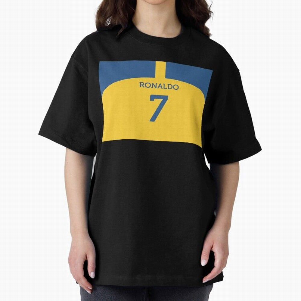 Cristiano Ronaldo Al Nassr Fc Oversized T-Shirt Celebrate the Magic of Match Day Hype around FIFA World Cup 2026, Messi, France, Worldwide Fan Energy, Dramatic Goals, Stadium Lights and Championship Celebrations; Great for Supporters Who Love