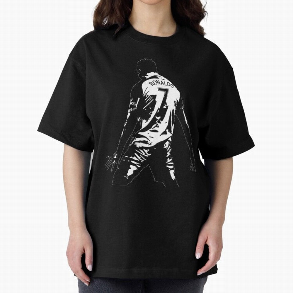 CRISTIANO RONALDO Oversized T-Shirt Follow Every Goal of Match Day Hype around FIFA World Cup 2026 Group Stage, Haaland and Mbappe, Portugal, Match Day Excitement, Supporter Culture, Golden Goals and Global Football Passion; Ideal for Passionate