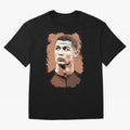 Cristiano Ronaldo Vexel Painting Oversized T-Shirt Showcase FIFA World Cup 2026 Spirit, with England, France and Netherlands, Cristiano Ronaldo, Football Festival Excitement, Trophy Ambitions, Country Rivalries and Star Player Buzz; Ideal for