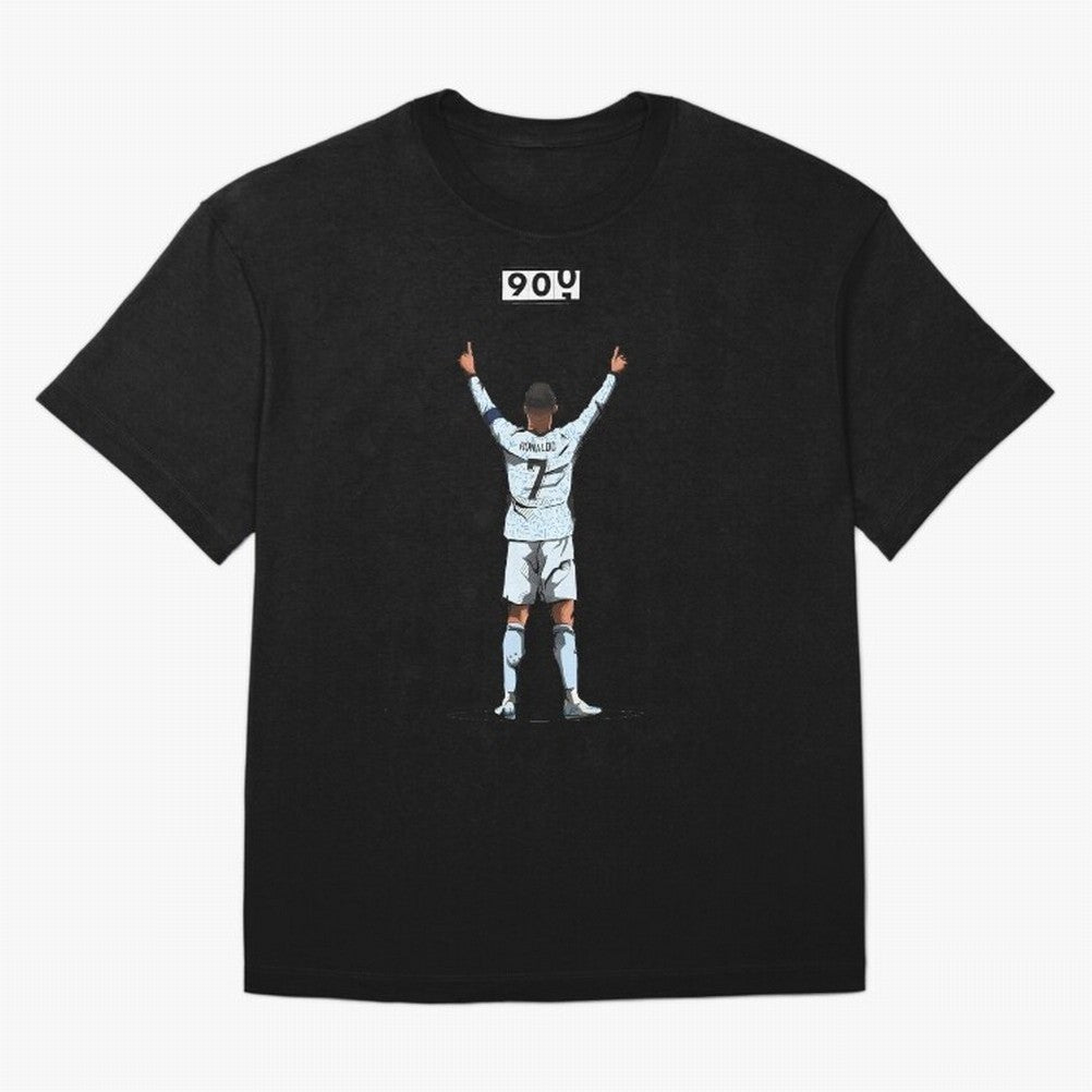 Ronaldo 900 Goals Celebration Iconic Football Design Oversized T-Shirt Turn Football Passion into Global Football Passion for FIFA World Cup 2026 USA Canada Mexico, Connected to Messi, CR7 and Mbappe, Spain, Soccer Culture, Superstar Moments,