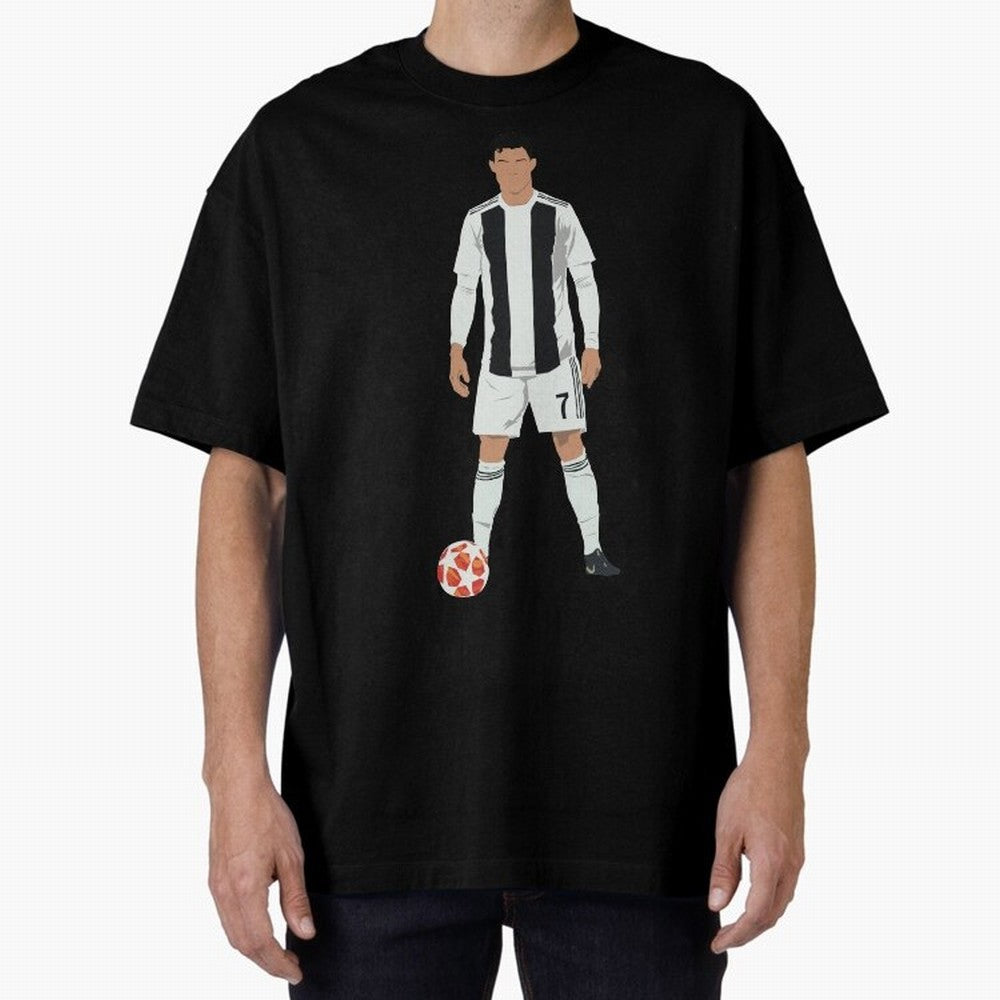 Ronaldo Stance Oversized T-Shirt Show Your Tournament Heart for FIFA World Cup 2026 USA Canada Mexico for Fans of Messi and Cristiano Ronaldo and Brazil, Portugal and Argentina, Bringing Football History, Final Match Energy, Crowd Noise and Once in