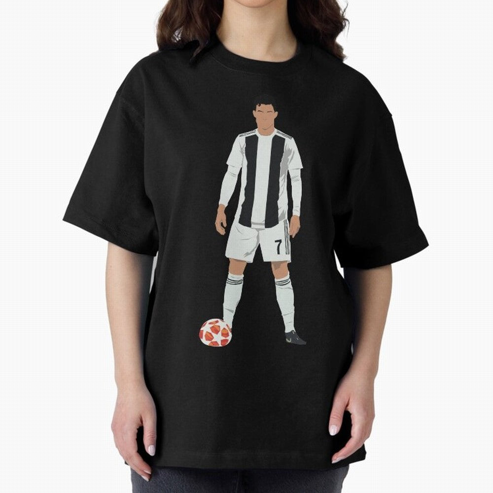 Ronaldo Stance Oversized T-Shirt Show Your Tournament Heart for FIFA World Cup 2026 USA Canada Mexico for Fans of Messi and Cristiano Ronaldo and Brazil, Portugal and Argentina, Bringing Football History, Final Match Energy, Crowd Noise and Once in