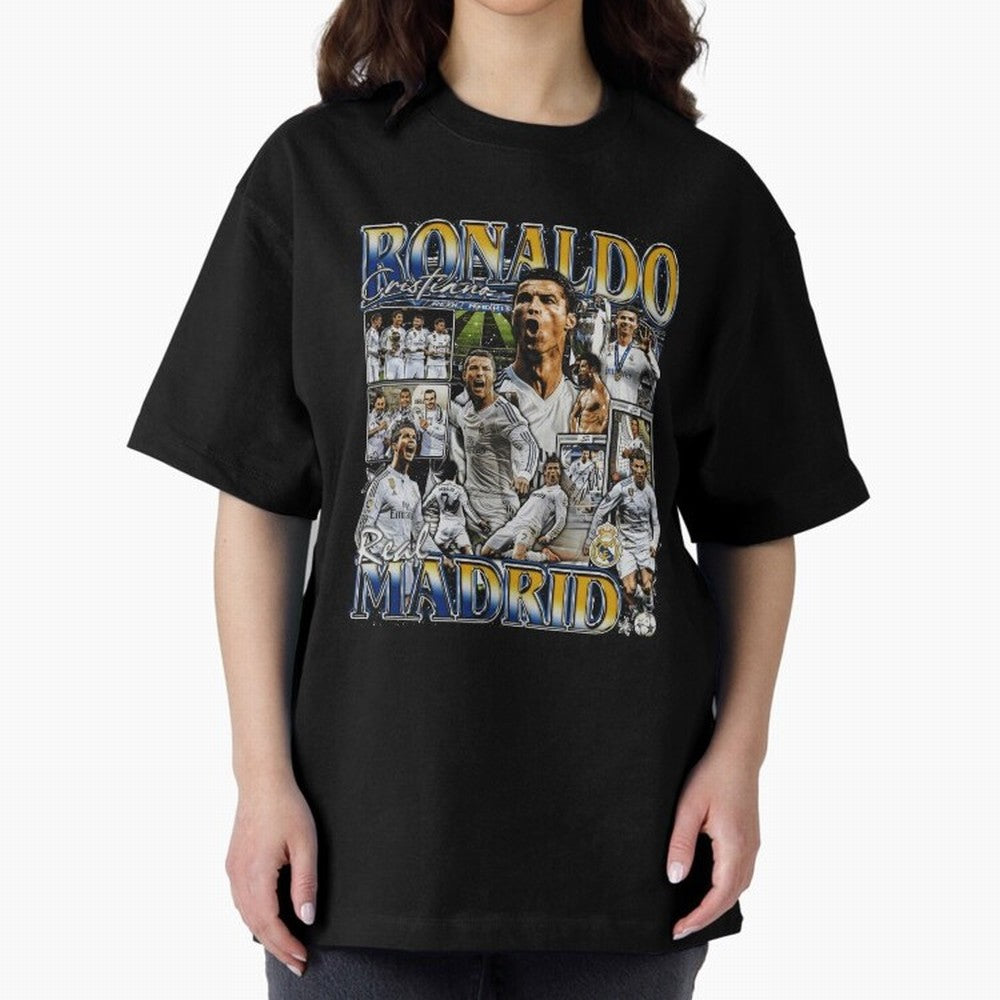 Cristiano Ronaldo Real Vintage Bootleg Oversized T-Shirt Join Supporters Worldwide for FIFA World Cup 2026 Spirit, Driven by Brazil, Portugal and Argentina, CR7 and Messi, Game Day Rituals, Football Legends, Country Pride and the Road to the Final;