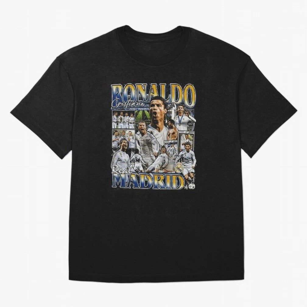 Cristiano Ronaldo Real Vintage Bootleg Oversized T-Shirt Join Supporters Worldwide for FIFA World Cup 2026 Spirit, Driven by Brazil, Portugal and Argentina, CR7 and Messi, Game Day Rituals, Football Legends, Country Pride and the Road to the Final;