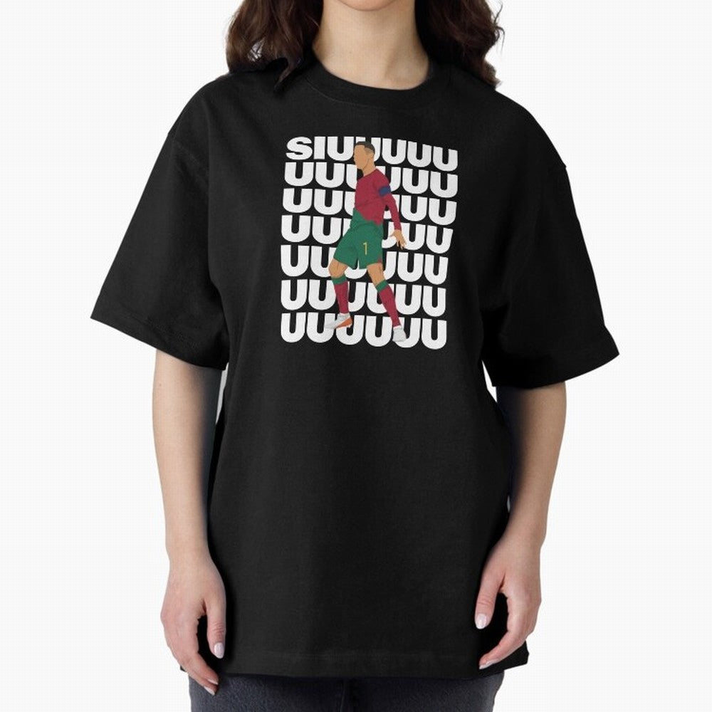 SIUUUUUU! Ronaldo Oversized T-Shirt Support Iconic Players in FIFA World Cup 2026 Filled with Haaland and Mbappe, Netherlands Energy, Goal Celebration Energy, Supporter Heritage, Football Icons and Worldwide Tournament Joy; Made for Die Hard