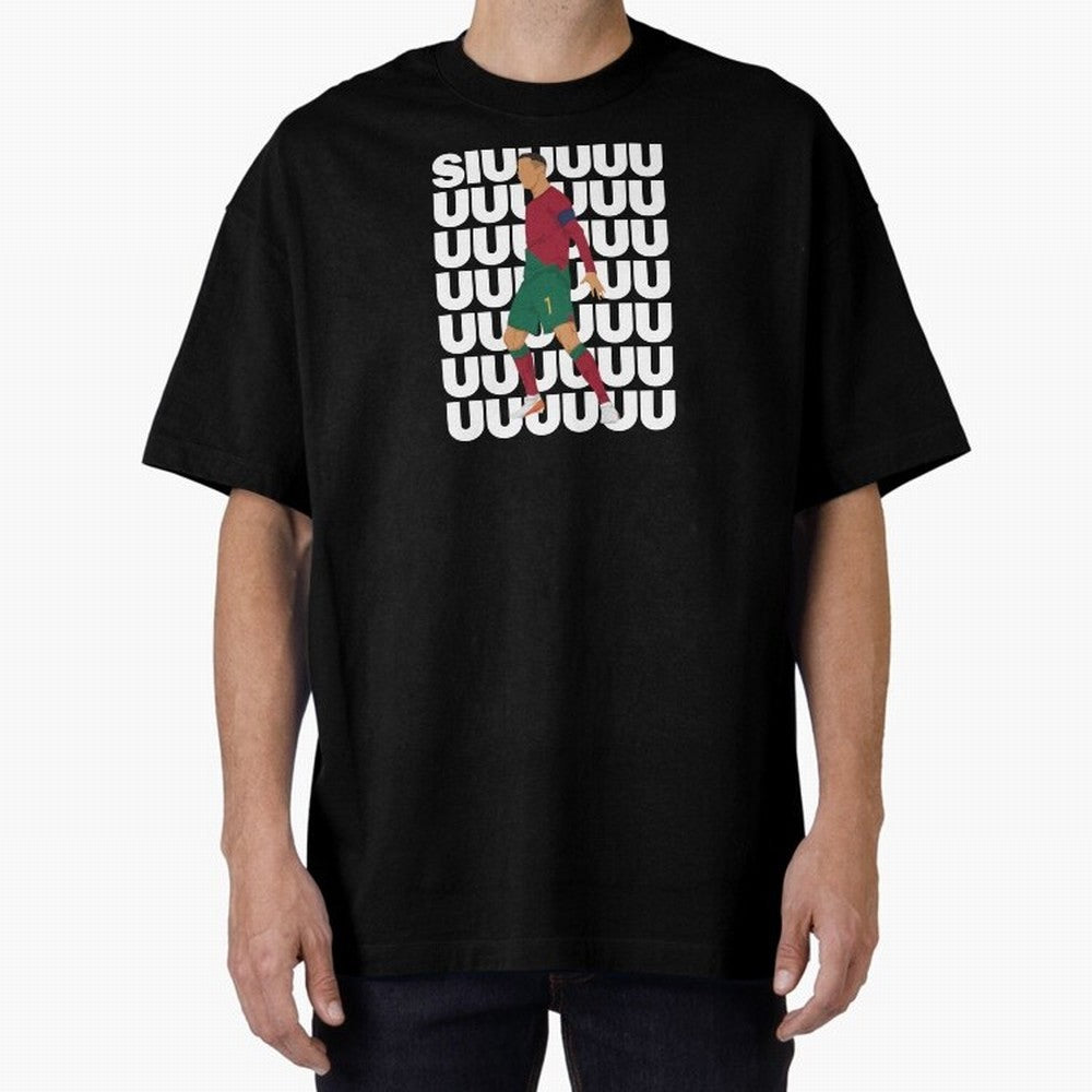SIUUUUUU! Ronaldo Oversized T-Shirt Support Iconic Players in FIFA World Cup 2026 Filled with Haaland and Mbappe, Netherlands Energy, Goal Celebration Energy, Supporter Heritage, Football Icons and Worldwide Tournament Joy; Made for Die Hard