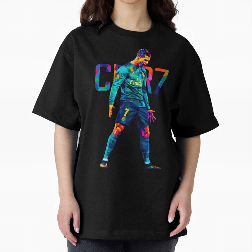 Ronaldo Cr7 Wpap Art Oversized T-Shirt Celebrate Fan Favorites in Global Football Passion for FIFA World Cup 2026 Group Stage, Capturing Mbappe, Portugal, Spain and Germany, Football Festival Excitement, Trophy Ambitions, Country Rivalries and Star