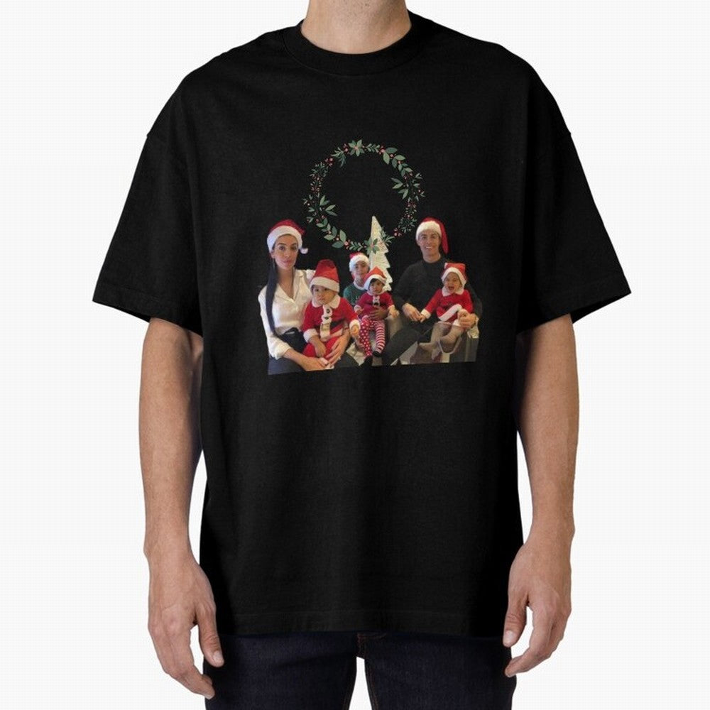 Cristiano ronaldo siuuu familly - siuuu Merry Christmas Oversized T-Shirt Back Your Heroes with Match Day Hype around FIFA World Cup 2026 USA Canada Mexico, CR7 and Messi, Netherlands, Football History, Final Match Energy, Crowd Noise and Once in a