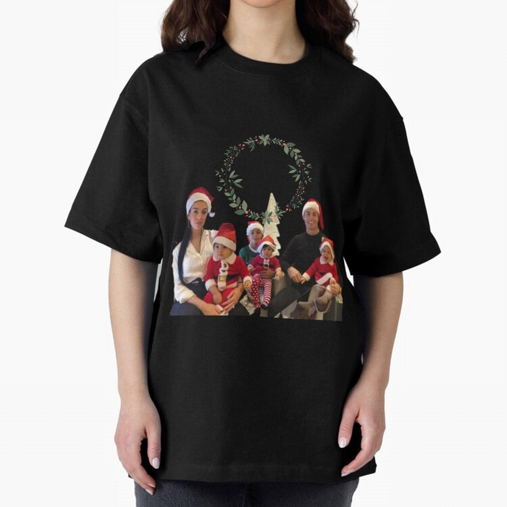 Cristiano ronaldo siuuu familly - siuuu Merry Christmas Oversized T-Shirt Back Your Heroes with Match Day Hype around FIFA World Cup 2026 USA Canada Mexico, CR7 and Messi, Netherlands, Football History, Final Match Energy, Crowd Noise and Once in a