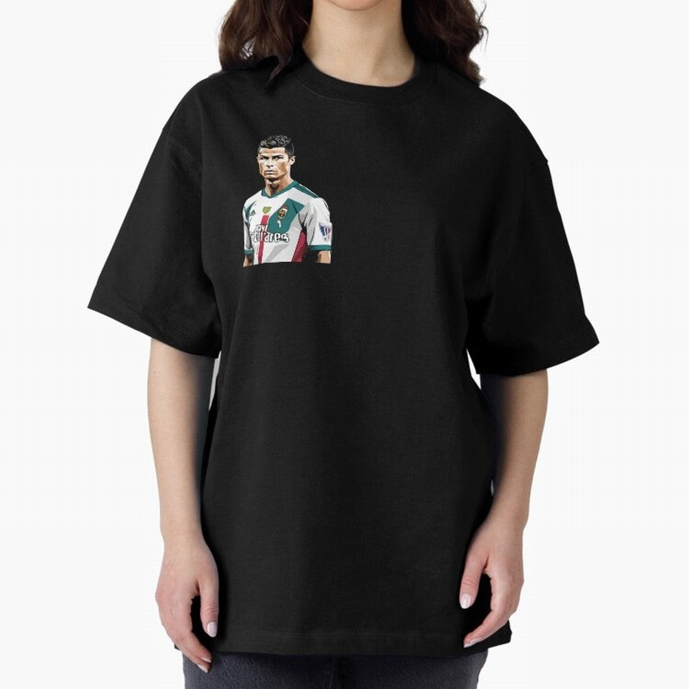 Cristiano Ronaldo Oversized T-Shirt Create FIFA World Cup 2026 USA Canada Mexico Spirit, Featuring Brazil, Portugal and Argentina, Messi, CR7 and Mbappe, Stadium Chants, National Pride, Trophy Dreams and Unforgettable Football Memories; Made for