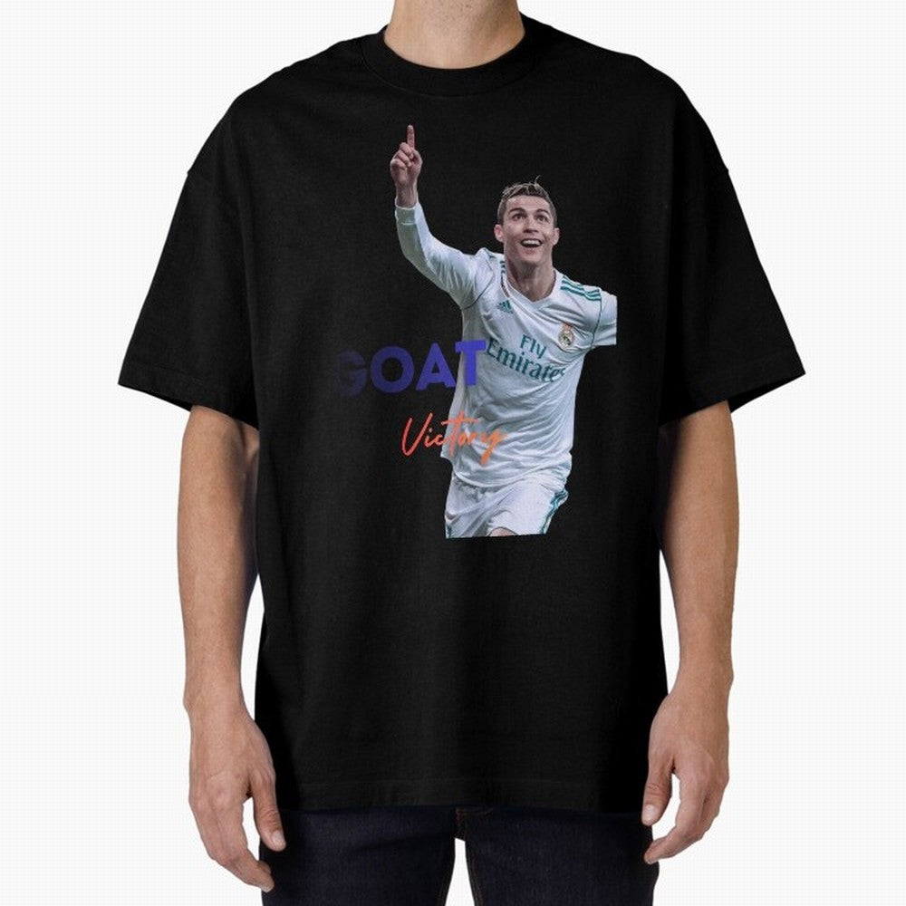 Goat CR7 MIndset Oversized T-Shirt Keep the Legacy of FIFA World Cup 2026 for Fans of Messi, Neymar and Mbappe and England and Germany, Bringing Fan Favorite Moments, National Team Passion, Big Match Drama and Soccer History; Great for Watch