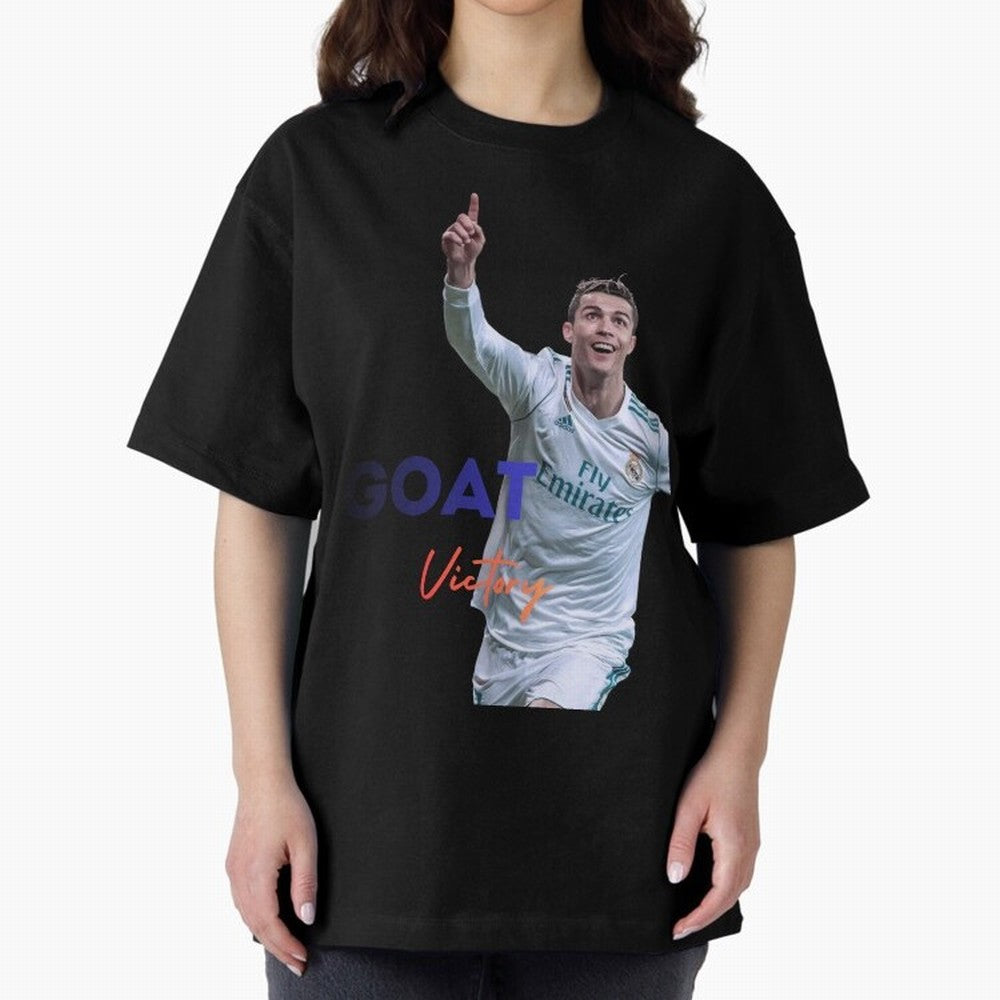 Goat CR7 MIndset Oversized T-Shirt Keep the Legacy of FIFA World Cup 2026 for Fans of Messi, Neymar and Mbappe and England and Germany, Bringing Fan Favorite Moments, National Team Passion, Big Match Drama and Soccer History; Great for Watch