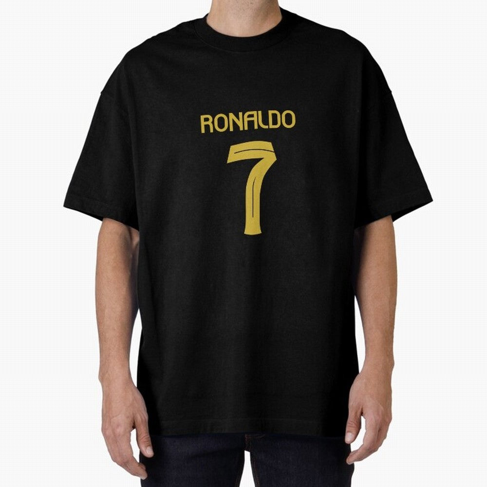 Cristiano Ronaldo 2024 Oversized T-Shirt Live the Energy of Match Day Hype around FIFA World Cup 2026, Cristiano Ronaldo, Haaland and CR7, England, Global Supporter Spirit, Legendary Goals, National Colors and Tournament Celebration; Perfect for