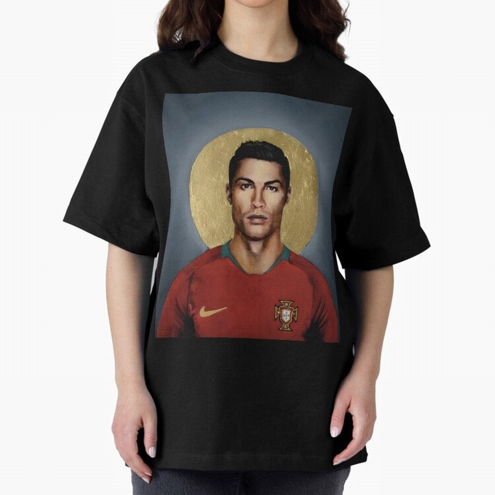 Cristiano Ronaldo CR7 Saint Portugal Football Legend Fan Art Oversized T-Shirt Feel International Energy from FIFA World Cup 2026 USA Canada Mexico Centered on CR7, England and Germany Energy, Supporter Pride, Iconic Celebrations, Legendary Names