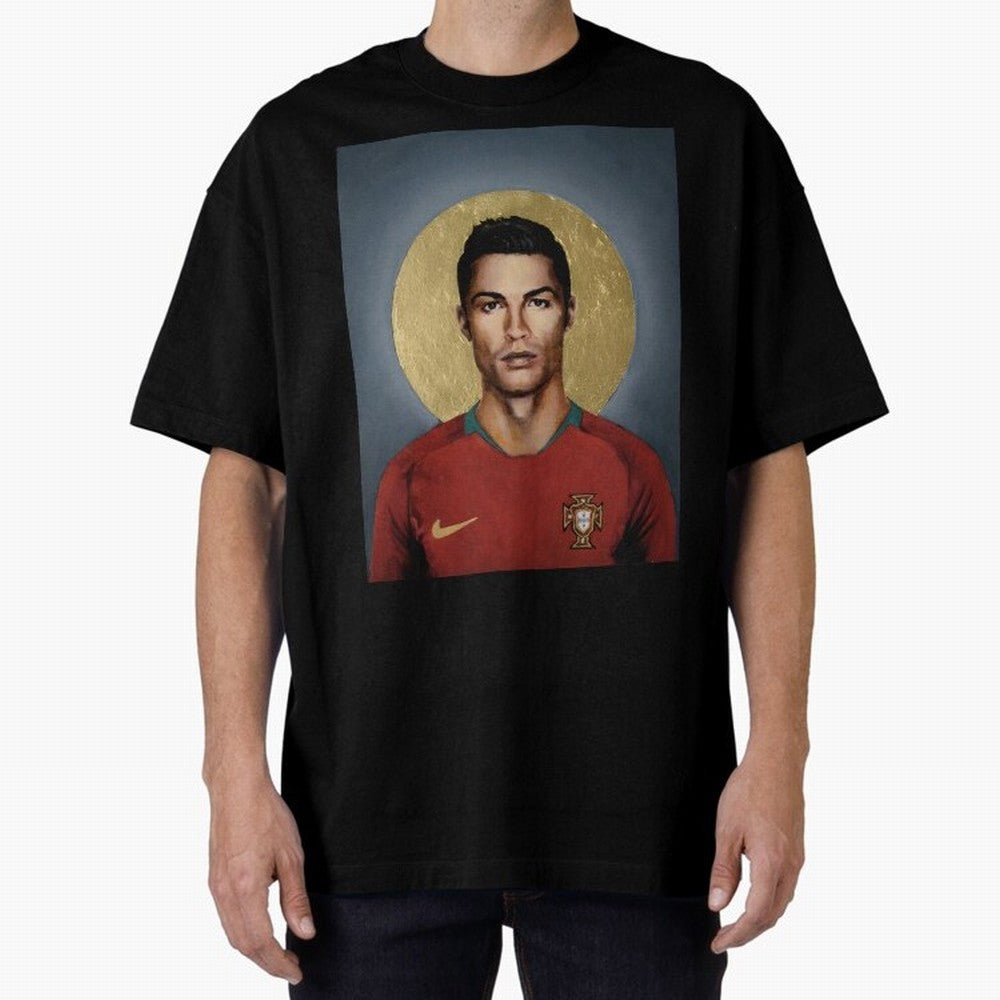 Cristiano Ronaldo CR7 Saint Portugal Football Legend Fan Art Oversized T-Shirt Feel International Energy from FIFA World Cup 2026 USA Canada Mexico Centered on CR7, England and Germany Energy, Supporter Pride, Iconic Celebrations, Legendary Names