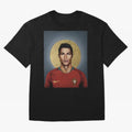 Cristiano Ronaldo CR7 Saint Portugal Football Legend Fan Art Oversized T-Shirt Feel International Energy from FIFA World Cup 2026 USA Canada Mexico Centered on CR7, England and Germany Energy, Supporter Pride, Iconic Celebrations, Legendary Names