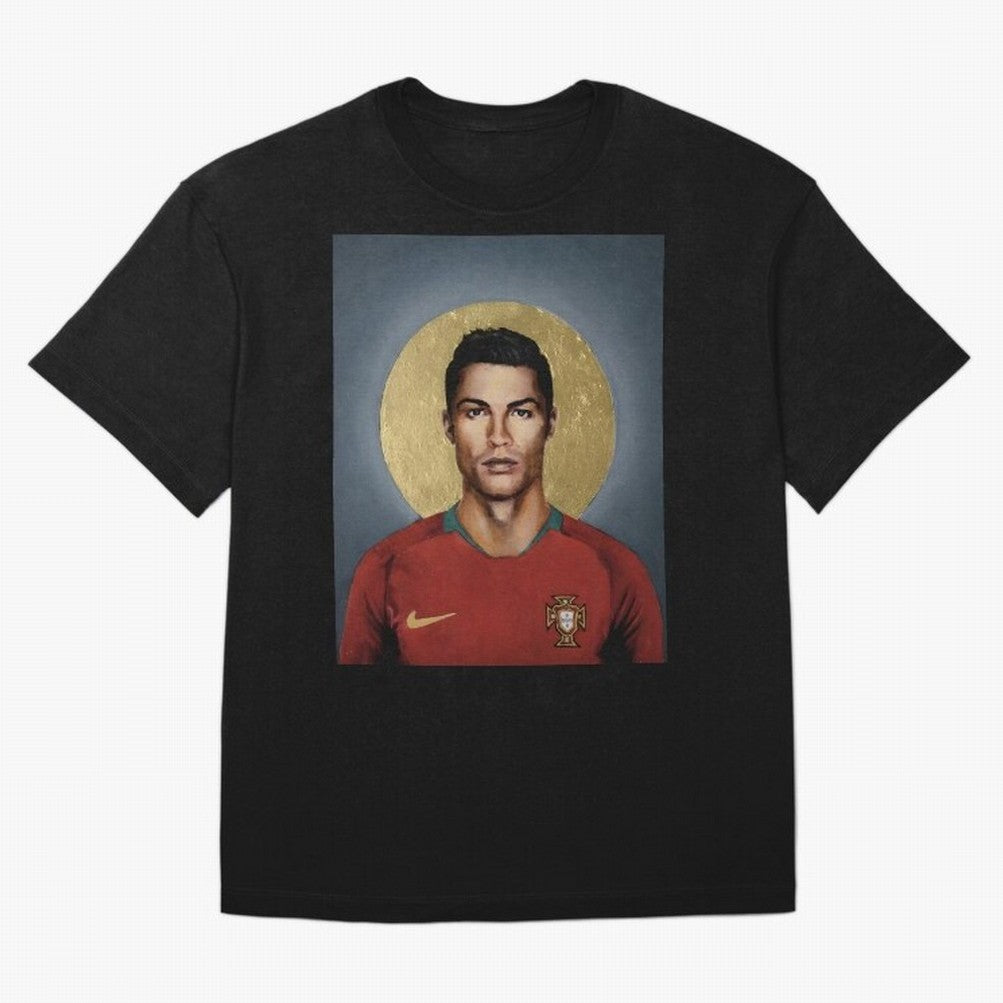 Cristiano Ronaldo CR7 Saint Portugal Football Legend Fan Art Oversized T-Shirt Feel International Energy from FIFA World Cup 2026 USA Canada Mexico Centered on CR7, England and Germany Energy, Supporter Pride, Iconic Celebrations, Legendary Names