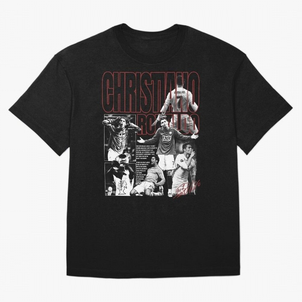 Cristiano Ronaldo Vintage Graphic Oversized T-Shirt Make Your Look Match FIFA World Cup 2026 Capturing CR7 and Messi, France Energy, Sports Nostalgia, International Competition, Famous Players and Unforgettable Victories; Perfect for People Who