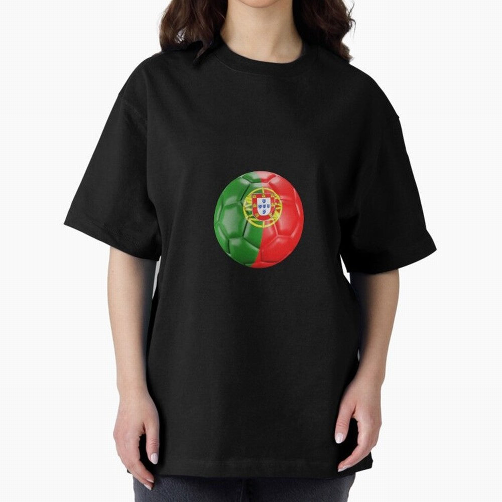Portugal Oversized T-Shirt Fuel FIFA World Cup 2026 for Fans of Mbappe and Neymar and Spain and Netherlands, Bringing Championship Spirit, Famous Goals, Roaring Crowds and International Football Unity; Perfect for Fans, Collectors, Family